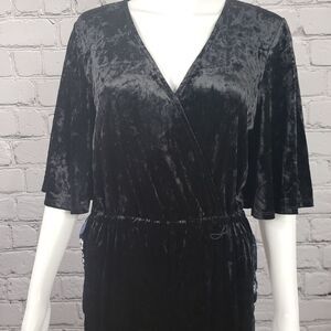 Disney Mulan Black Velour Jumpsuit, Women's Medium